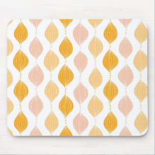 Abstract golden ogee pattern background mouse pad