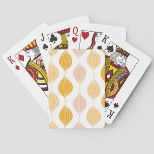 Abstract golden ogee pattern background playing cards