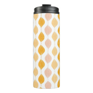 Abstract golden ogee pattern background thermal tumbler