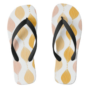 Abstract golden ogee pattern background thongs