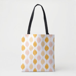 Abstract golden ogee pattern background tote bag