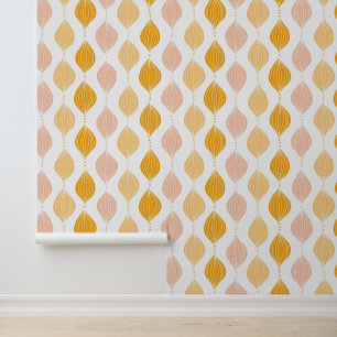 Abstract golden ogee pattern background wallpaper