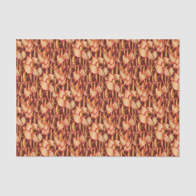 Abstract Golden Ruby Autumn Forest Branches  Tissue Paper (Front)