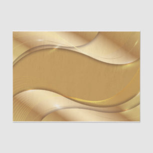 Abstract Golden Shades and Waves   Tissue Paper