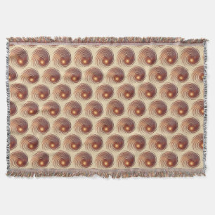 Abstract Golden spiral pattern. Throw Blanket