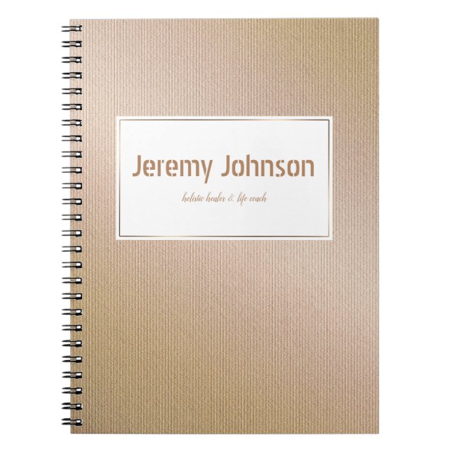 Abstract golden surface texture notebook (Front)