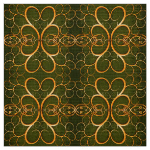abstract golden swirl pattern fabric