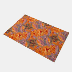 Abstract golden tamarin with crossed legs doormat