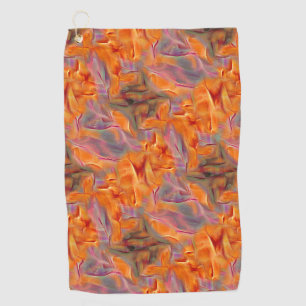 Abstract golden tamarin with crossed legs golf towel