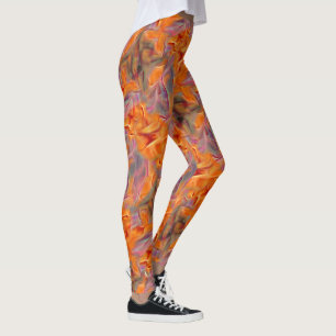 Abstract golden tamarin with crossed legs leggings