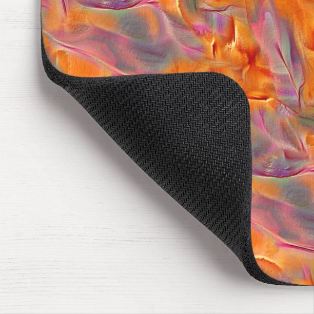 Abstract golden tamarin with crossed legs mouse pad (Corner)