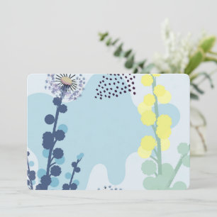 Abstract Golden Wattle Modern Acacia Illustrative Invitation