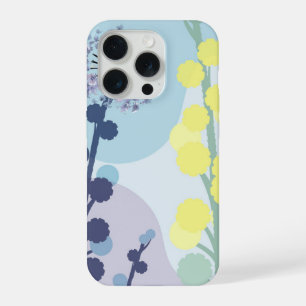 Abstract Golden Wattle Modern Acacia Illustrative iPhone 15 Pro Case