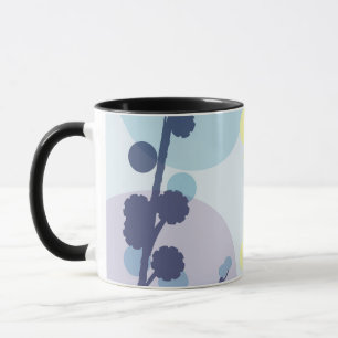 Abstract Golden Wattle Modern Acacia Illustrative Mug