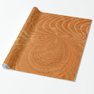 Abstract Golden Waves Wrapping Paper