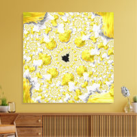 Abstract Golden Yellow Fractal