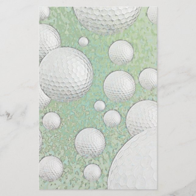 ABSTRACT GOLF BALLS STATIONERY (Front)
