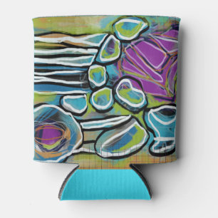 Abstract Golf Themed Can Cooler