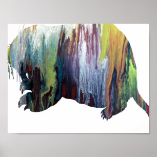 Abstract Gopher silhouette Poster