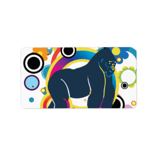 Abstract Gorilla Labels