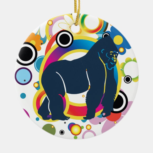 Abstract Gorilla Ornament (Front)