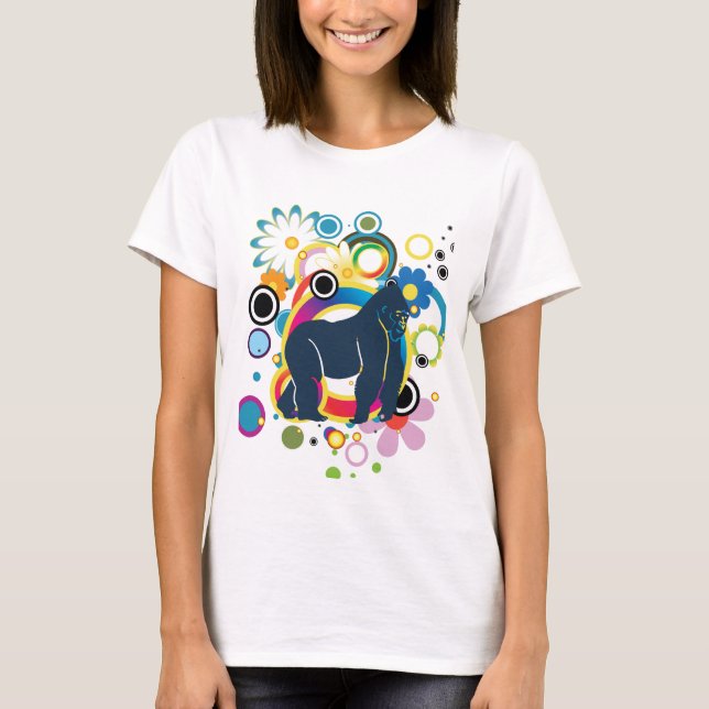 Abstract Gorilla Women's Basic T-Shirt (Front)