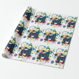 Abstract Gorilla Wrapping Paper