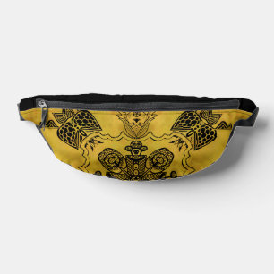 Abstract Goth Tribal Line Drawing Repeat Pattern Bum Bags
