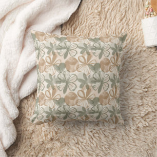 Abstract Gouache Floral Composition Cushion