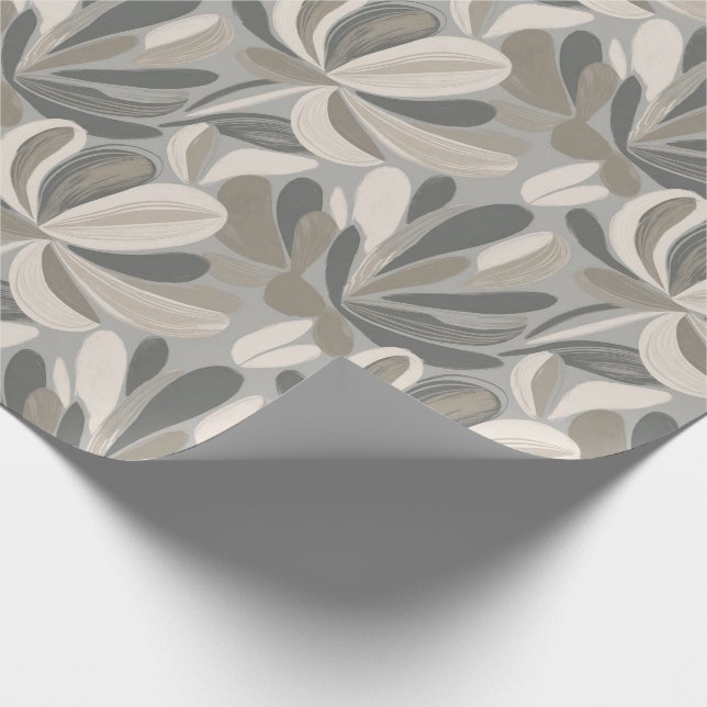 Abstract Gouache Floral Composition Wrapping Paper (Corner)