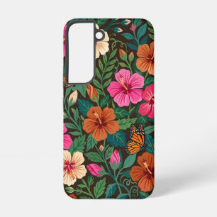 Abstract Gouache Hibiscus Monarch Samsung Cases