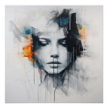 Abstract Gouache Textured Art