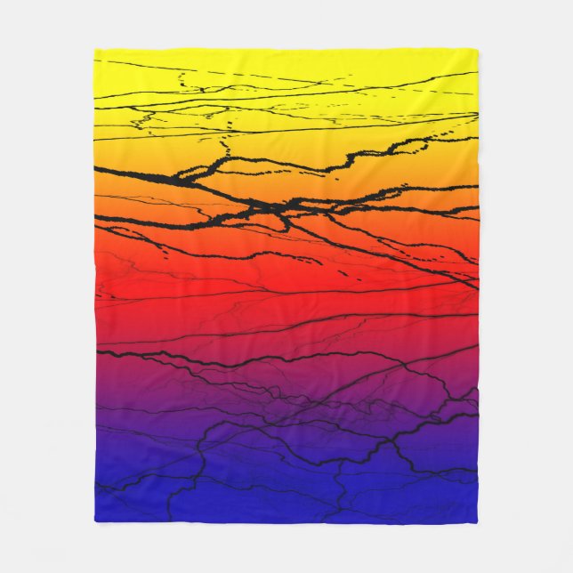 Abstract Gradient Fleece Blanket (Front)