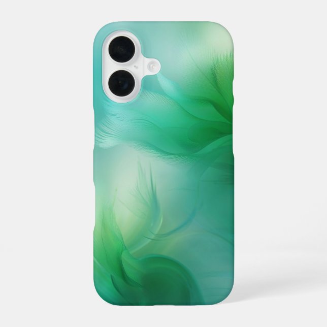 Abstract Gradient Green and Blue  iPhone 16 Case (Back)
