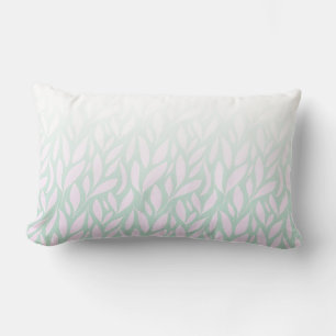 Abstract Gradient Hand Drew Leaf Doodle Pattern Lumbar Cushion