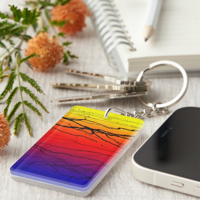 Abstract Gradient Key Ring (Front Right)