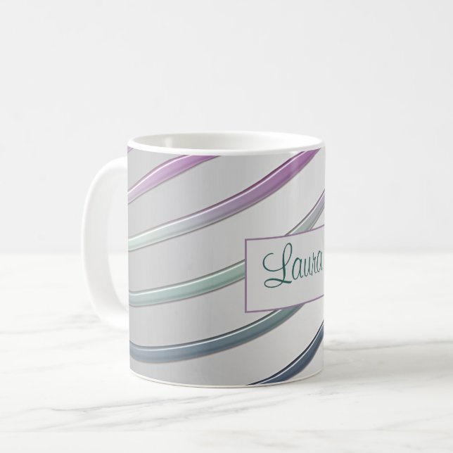 Abstract Gradient Lines Coffee Mug (Front Left)