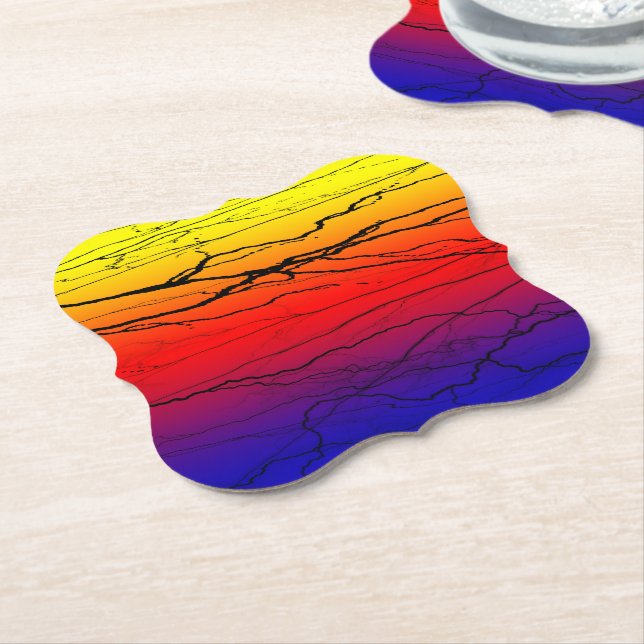 Abstract Gradient Paper Coaster (Angled)