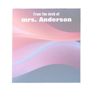 Abstract gradient purple blue notepad