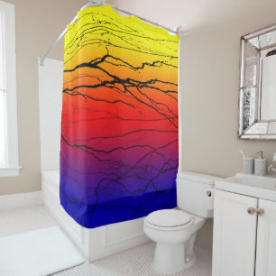 Abstract Gradient Shower Curtain