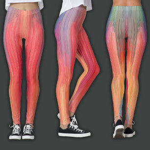 Abstract Gradients   Rainbow Drip Leggings