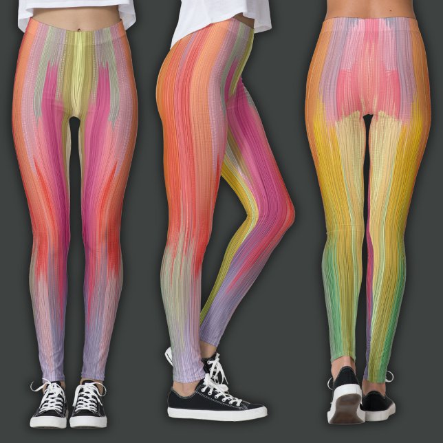 Abstract Gradients | Rainbow Drip Leggings (Creator Uploaded)