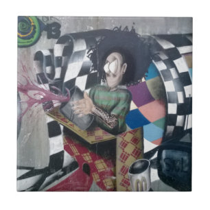 Abstract Graffiti Artwork Ceramic Tile