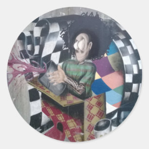 Abstract Graffiti Artwork Classic Round Sticker
