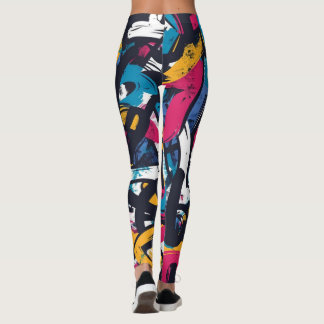 Abstract graffiti leggings