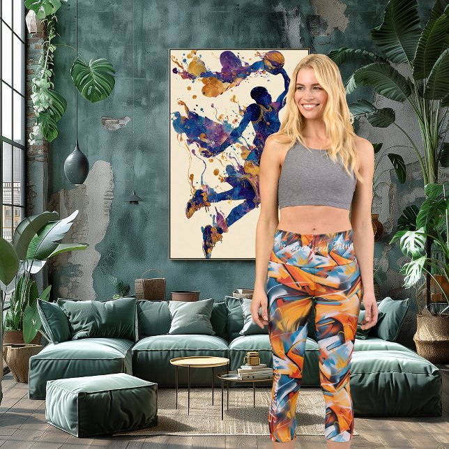 Abstract Graffiti Pattern | Bold Urban Street Art  Capri Leggings (Creator Uploaded)