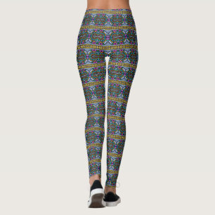 Abstract graffiti pattern leggings
