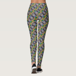 Abstract graffiti pattern leggings