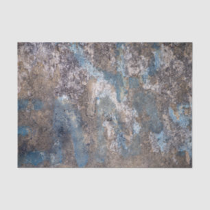 Abstract, graffiti, plaster, blue and grey tissue tissue paper