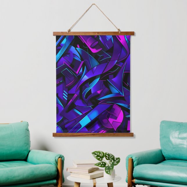Abstract Graffiti Street Swirl Hanging Tapestry (Living Room)